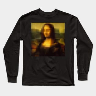 Pixel Mona Lisa Long Sleeve T-Shirt